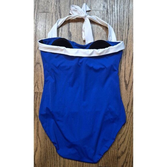 Ralph Lauren Haulter Ruched Slimming Bathingsuit Swimsuit Women's Size 12 - Picture 2 of 4
